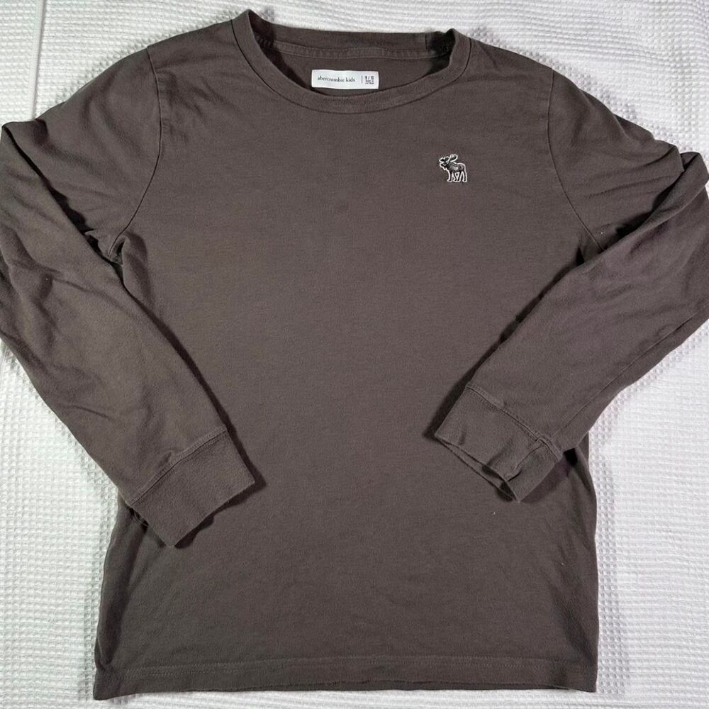 Abercrombie & Fitch kids brown long sleeve shirt Size 9/10 boys